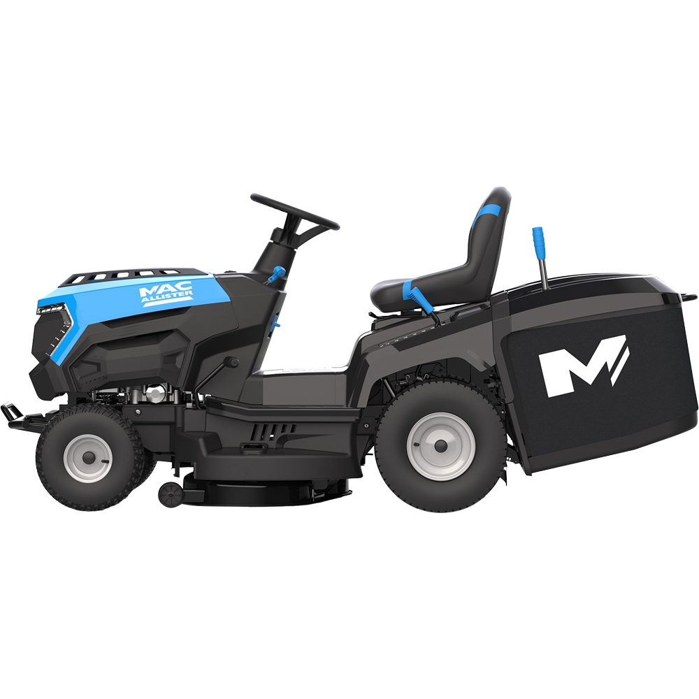 Tractor de tuns iarba MAC ALLISTER, Benzina, 11.9CP, 432CC, latime taiere 98 cm, cos 240L, albastru-negru