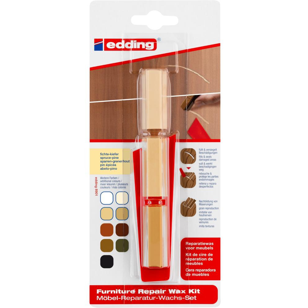 Kit EDDING 8901, ceara pentru reparatii mobila, molid