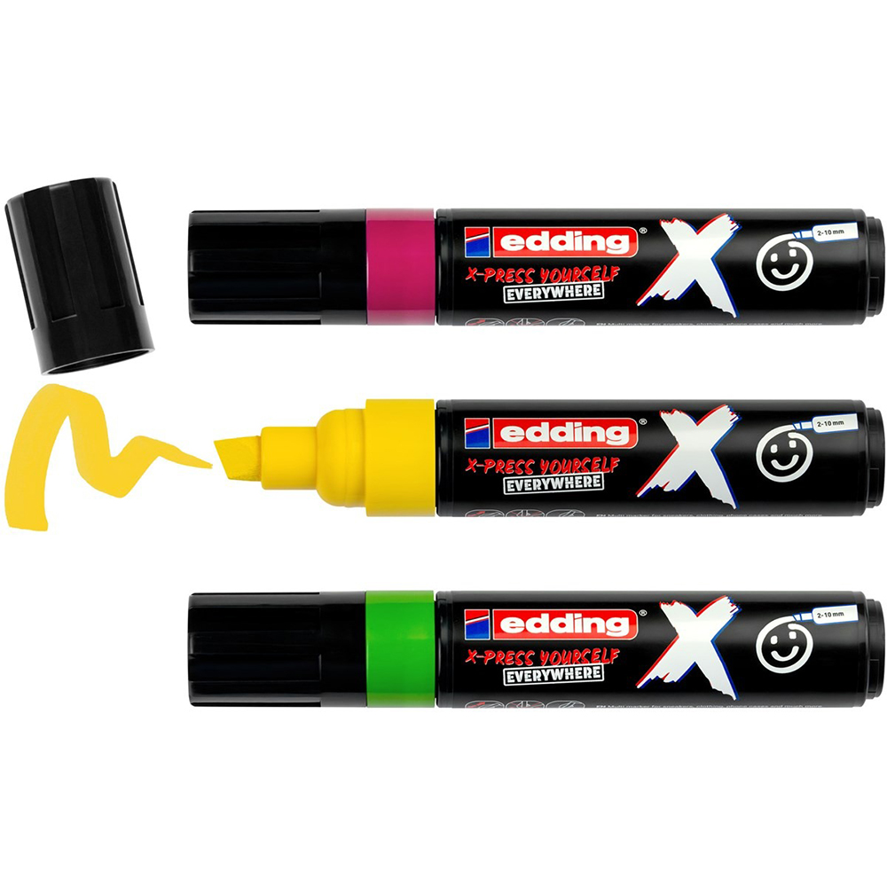 Set markere EDDING 6900 X-Press Yourself, 2-10 mm, multicolor, 3 bucati