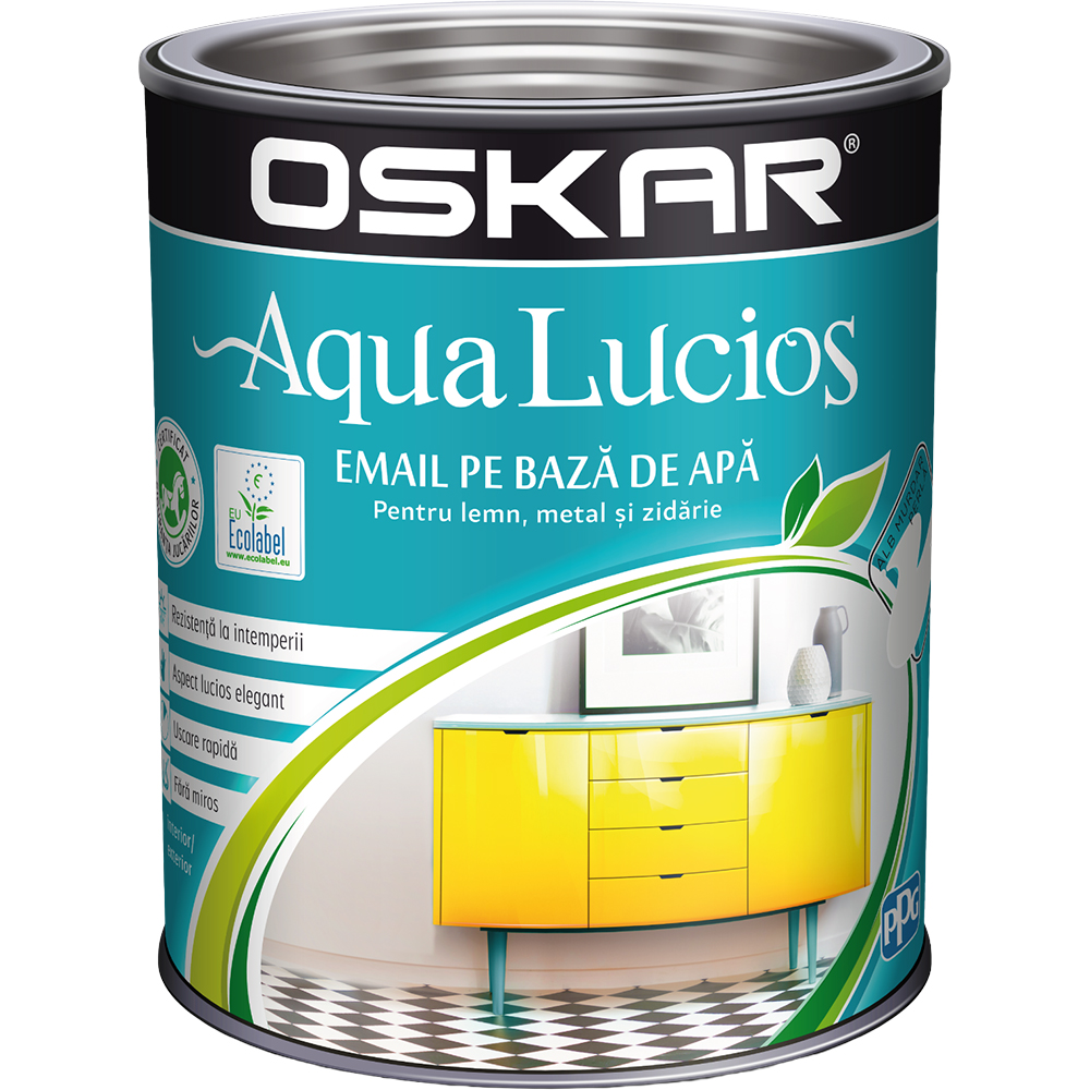 Email OSKAR Aqua Lucios, alb perla, 0.6l