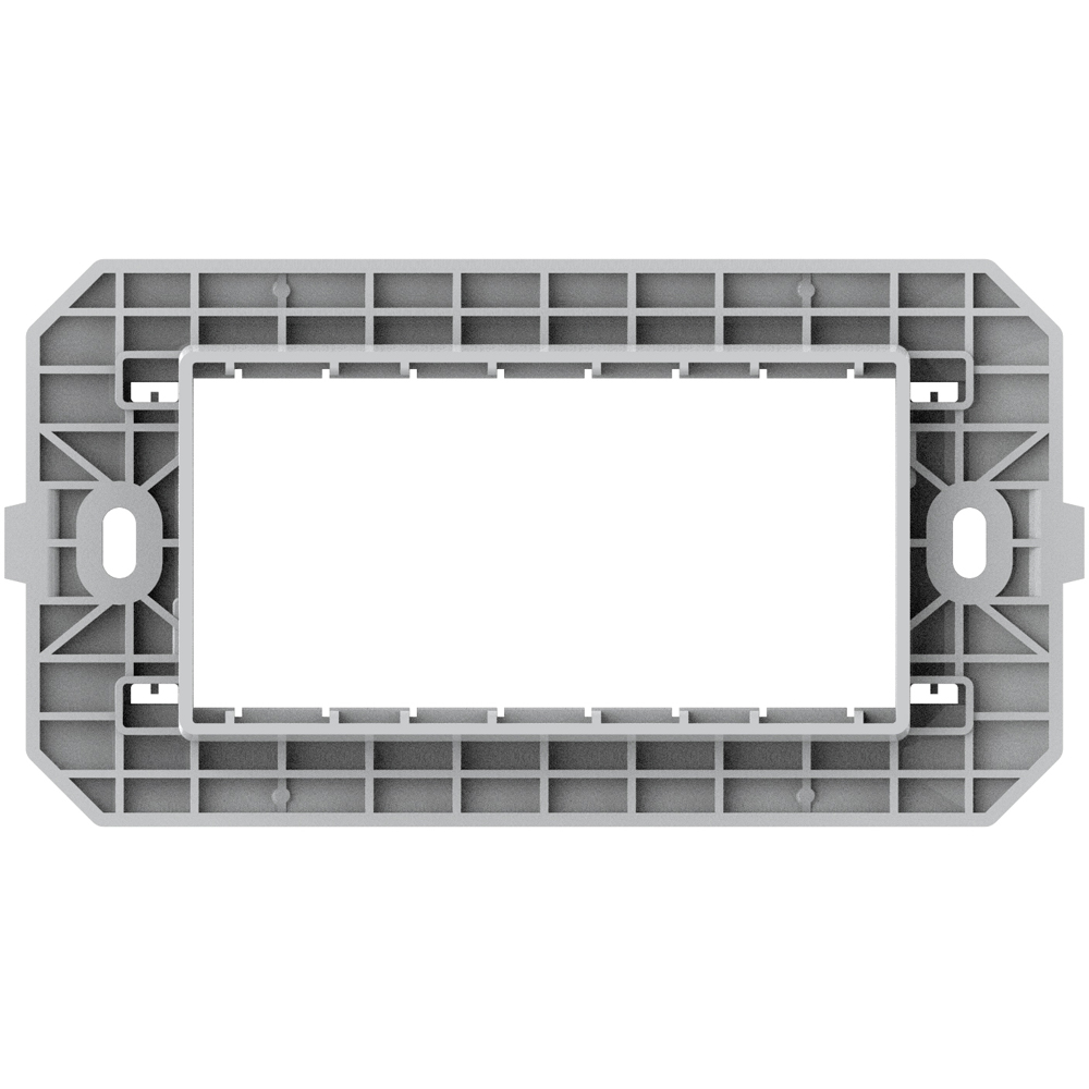 Suport fixare HIMEL Flexo, 4 module, 137 x 10 x 72.5mm, alb