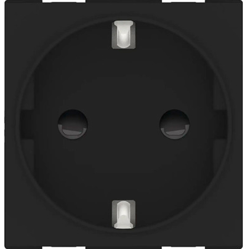 Priza HIMEL, interior, IP20, 16A, 1 modul, negru