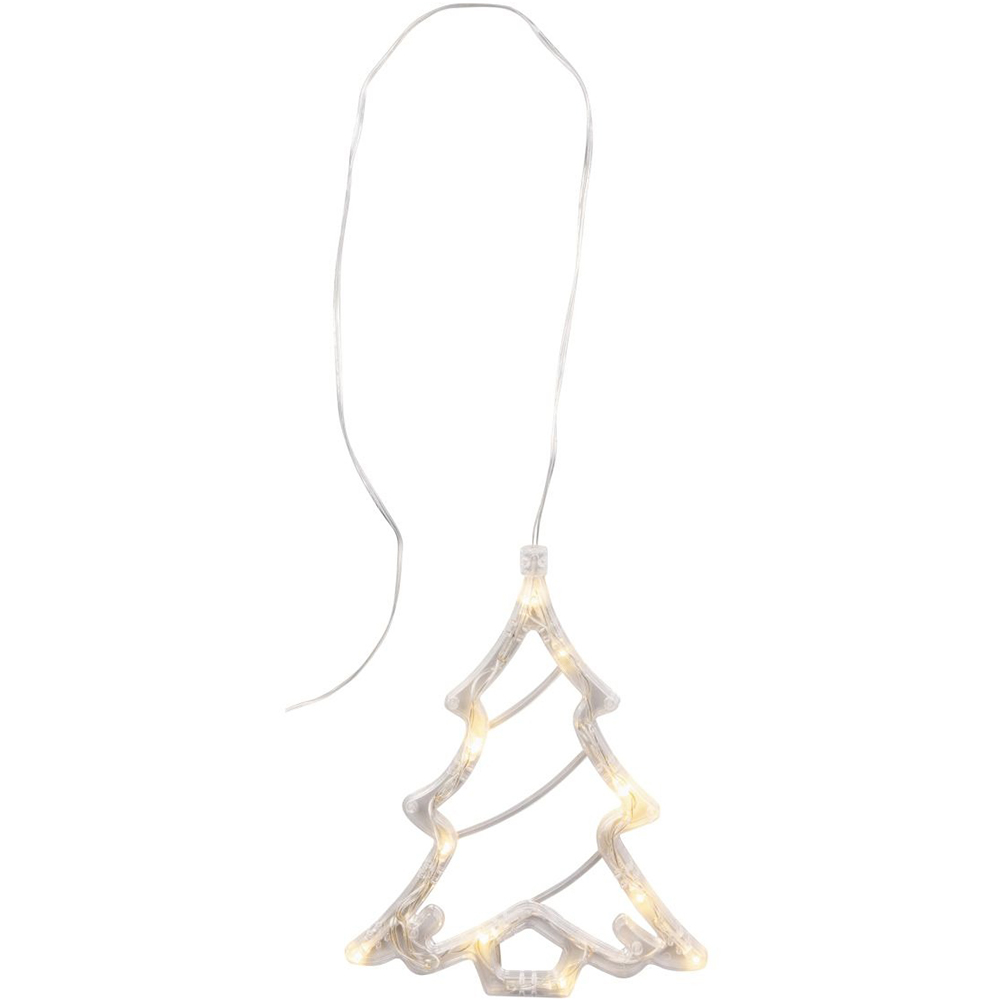 Decoratiune fereastra Bradut 10 LED-uri 20 x 16 cm, alb