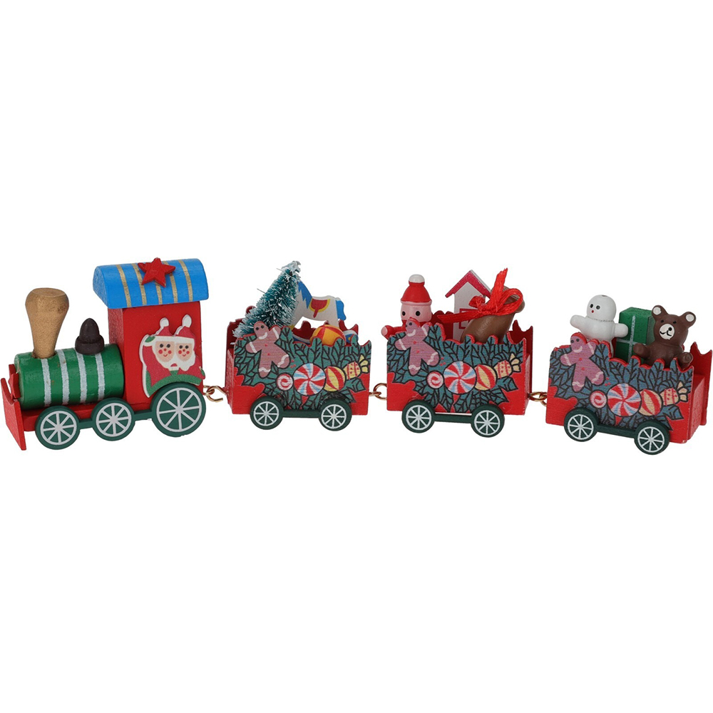 Decoratiune Trenulet, 20 cm, lemn, diverse modele