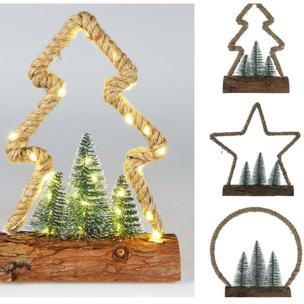 Decoratiune Craciun 30 LED-uri, iuta, maro, diverse modele