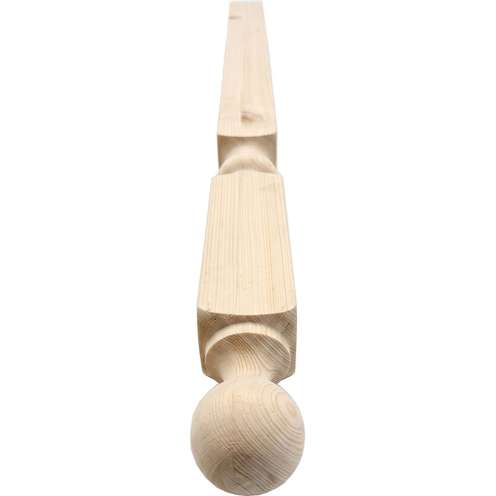 Balustru cap strunjit, brad, 1130 x 70 x 70 mm, natur