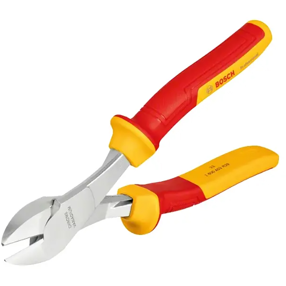 Cleste de taiere diagonala BOCH VDE, 20 cm, galben-rosu