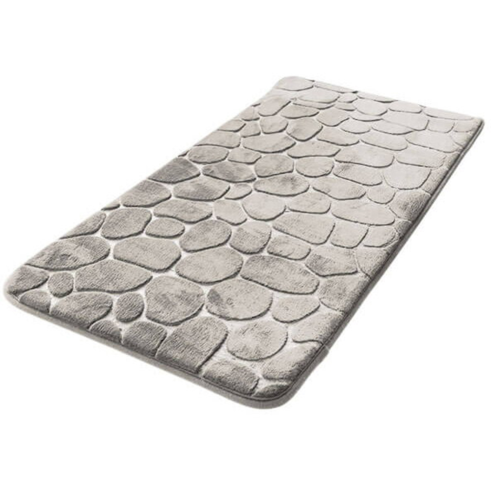 Covoras baie FRANDIS 195674, 50 x 80 cm, model pietre, bej