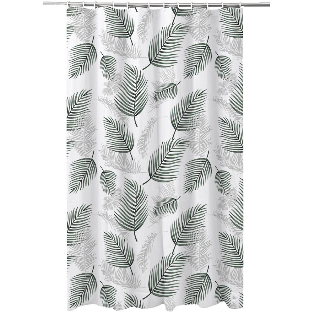 Perdea dus FRANDIS 195079, Feuilles, poliester, 180 x 200 cm, alb
