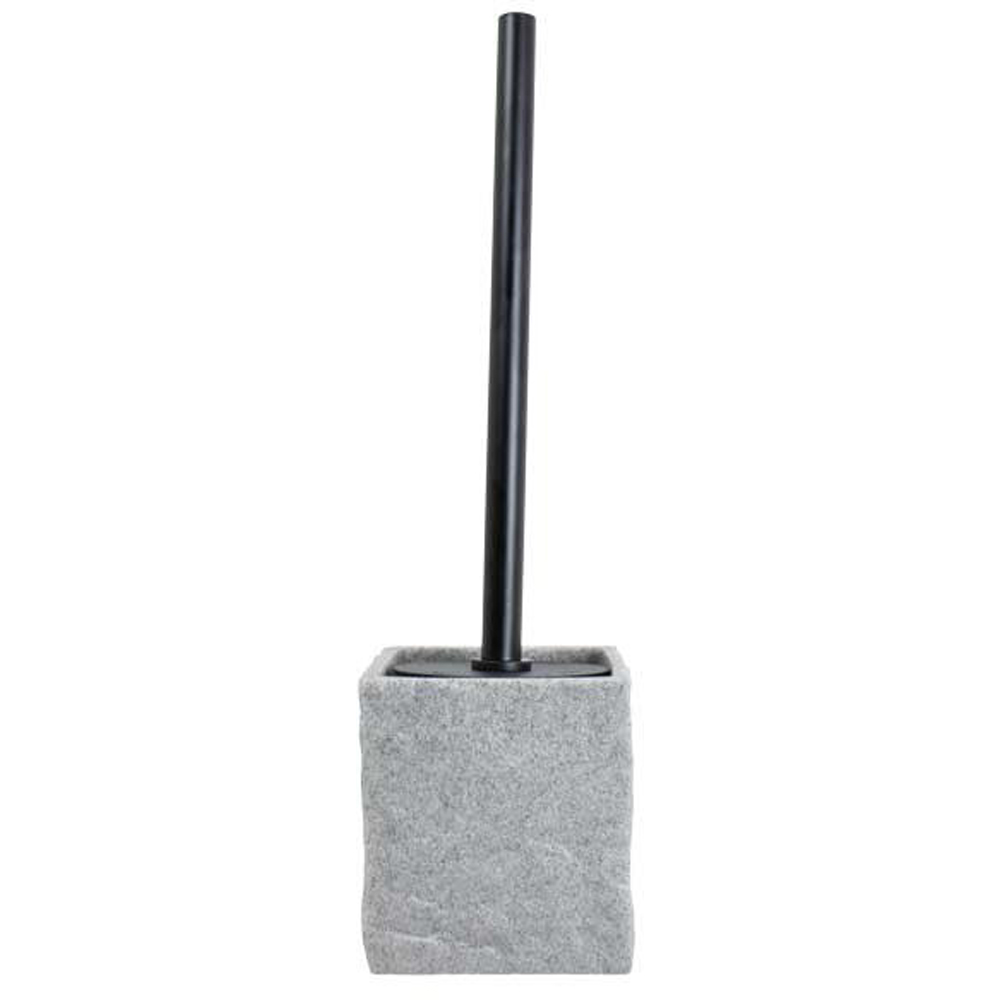 Set perie toaleta FRANDIS 196667, aspect piatra, gri