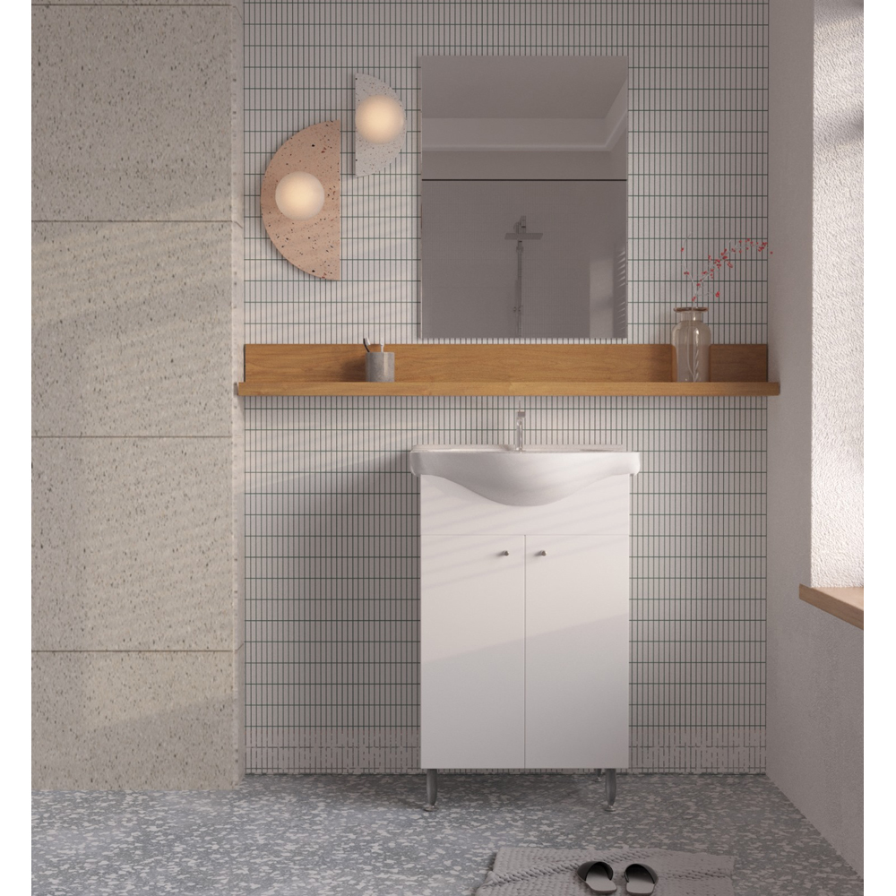 Set mobilier baie SANITOP Joy, 60 x 30.5 x 78 cm, alb