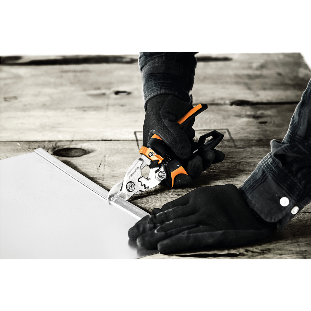 Foarfeca tabla FISKARS PowerGear, bulldog, otel, negru