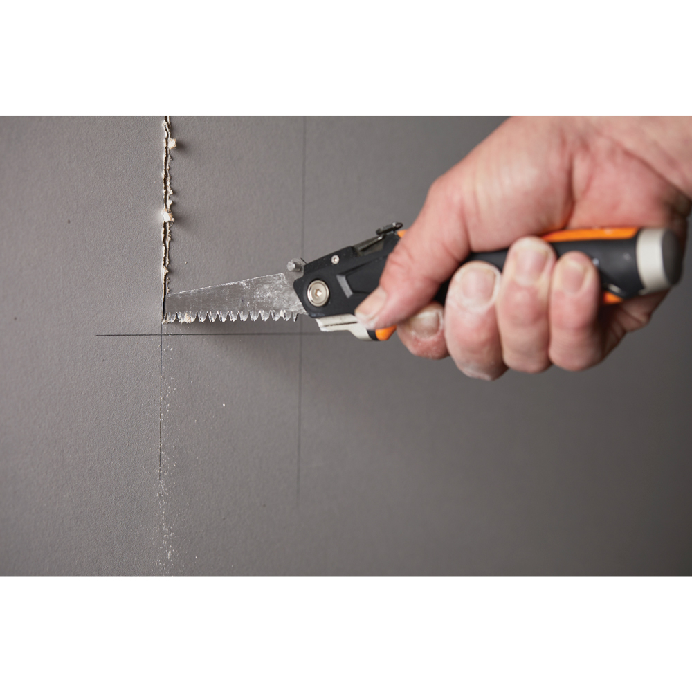 Cutit utilitar gips carton FISKARS CarbonMax, metal, negru