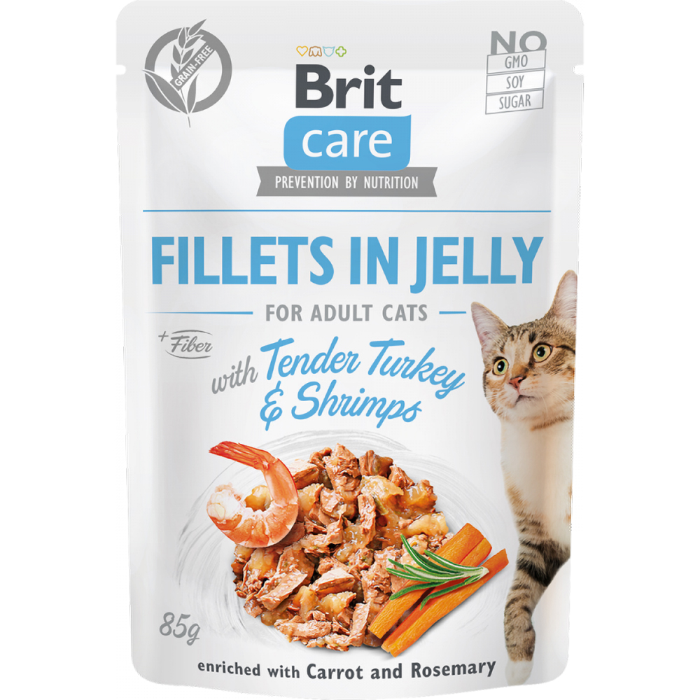 Hrana umeda pentru pisici BRIT CARE, Adult, File in aspic, 12 x 85g