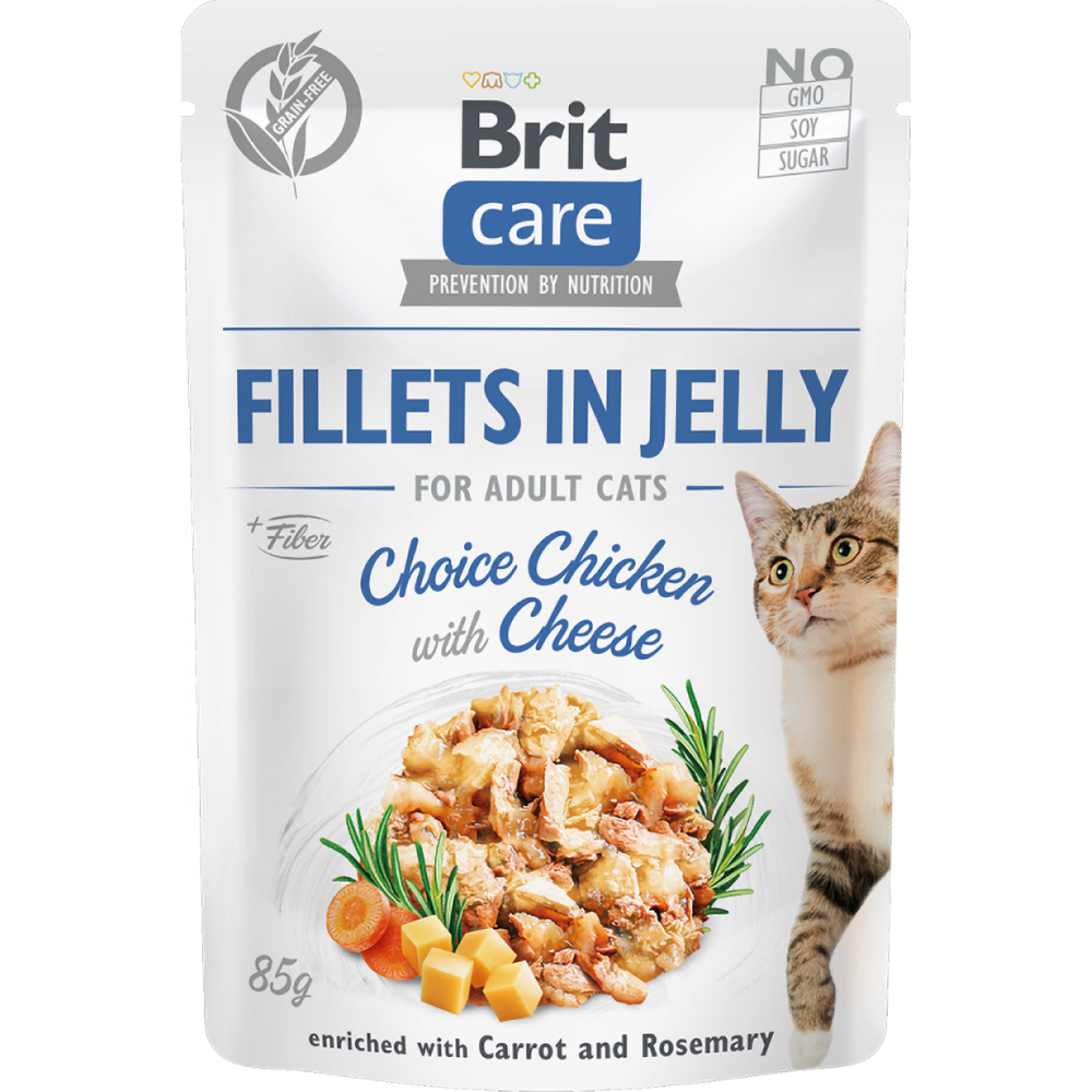 Hrana umeda pentru pisici BRIT CARE, Adult, File in aspic, 12 x 85g