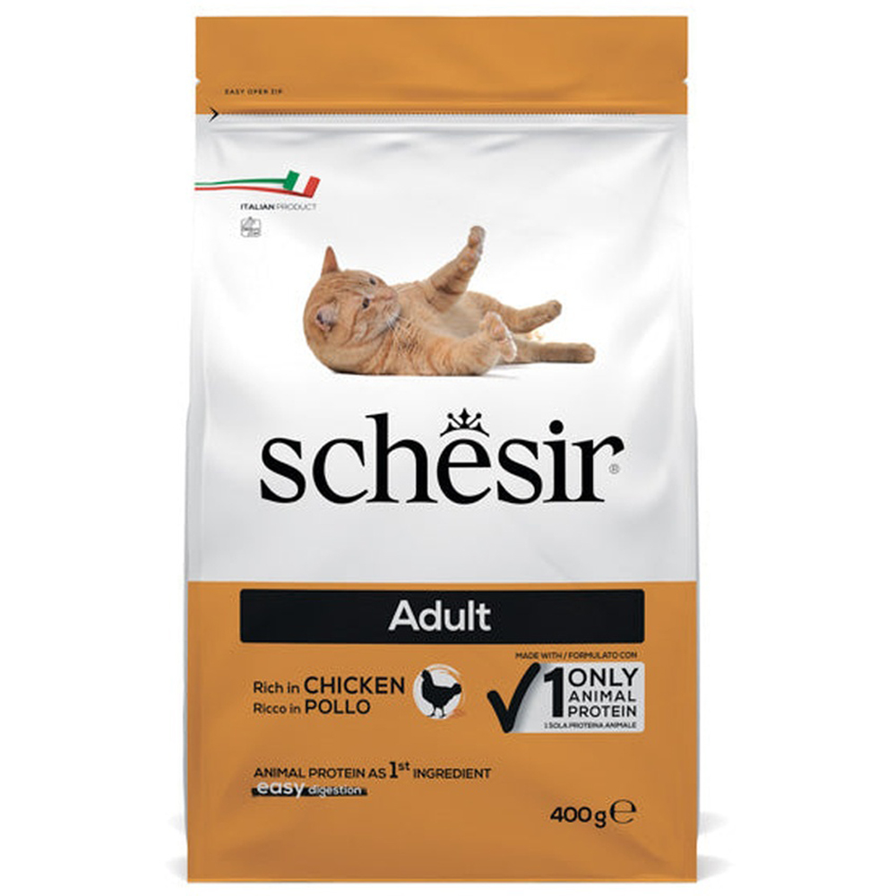 Hrana uscata pentru pisici SCHESIR, Adult, Pui, 400 g