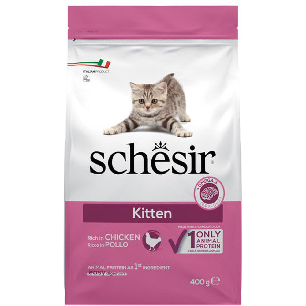 Hrana uscata pentru pisici SCHESIR, Junior, Pui, 400 g