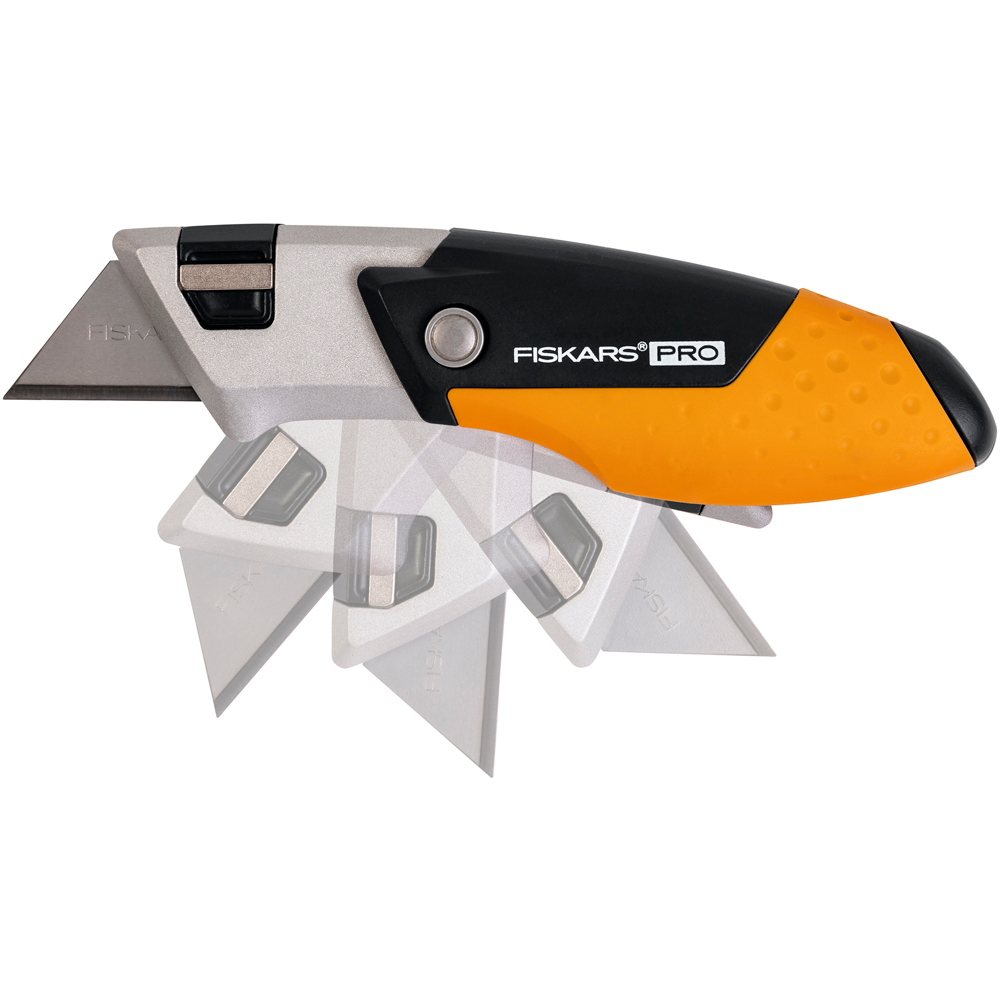 Cutit utilitar FISKARS CarbonMax, pliabil compact, metal, negru
