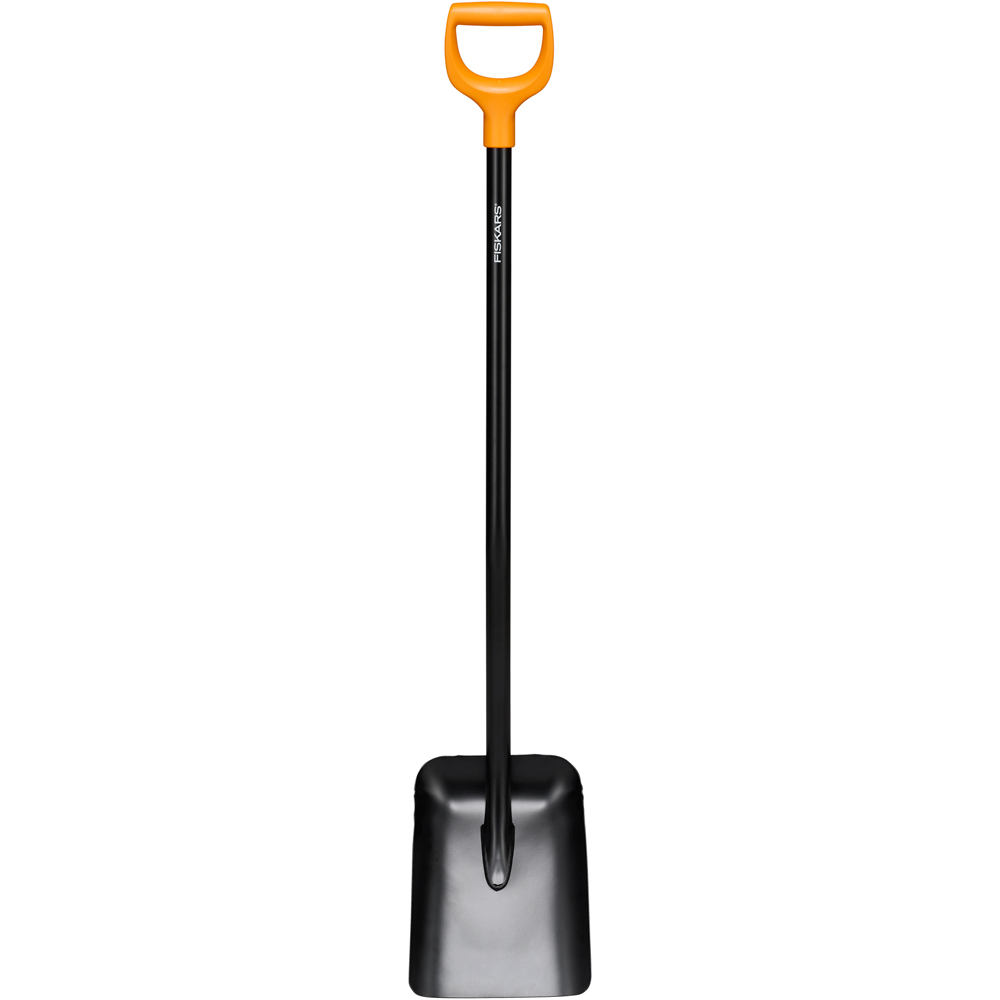 Lopata FISKARS Solid, maner tip D, metal, negru