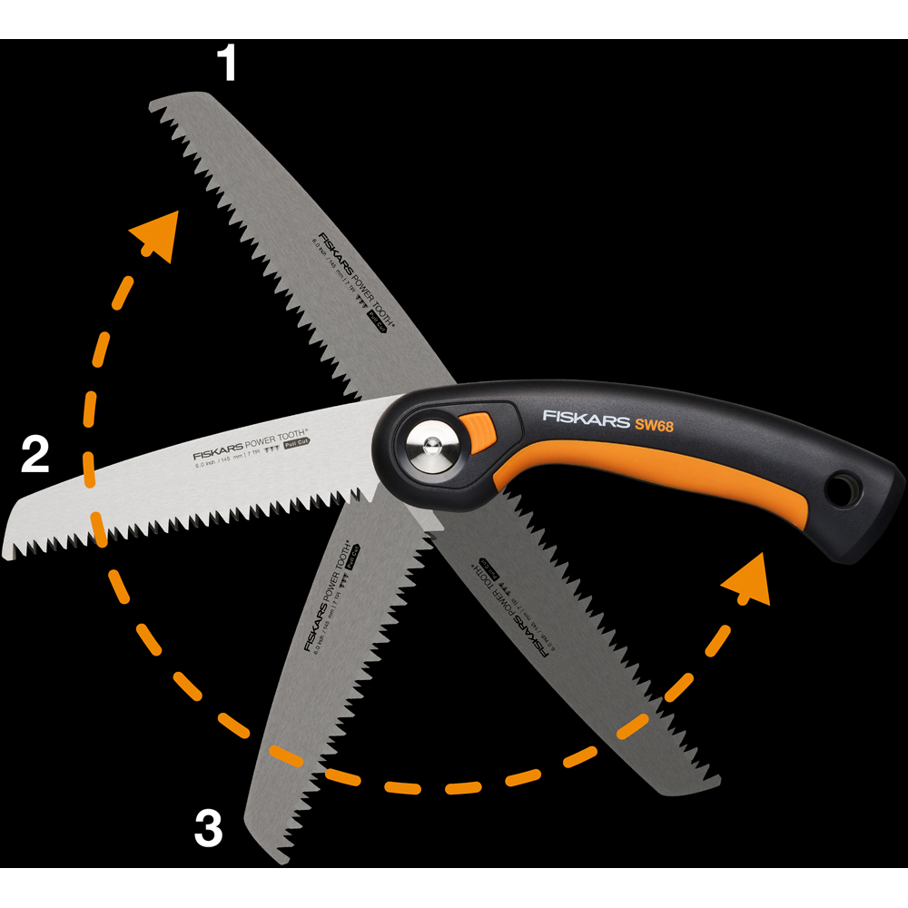 Fierastrau retractabil FISKARS Plus SW68, otel, negru