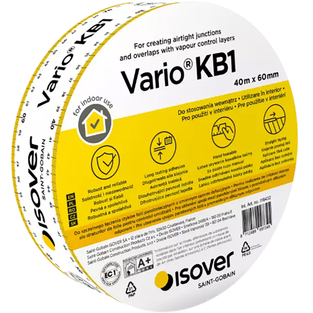 Banda adeziva ISOVER Vario KB1, 60 mm x 40 m