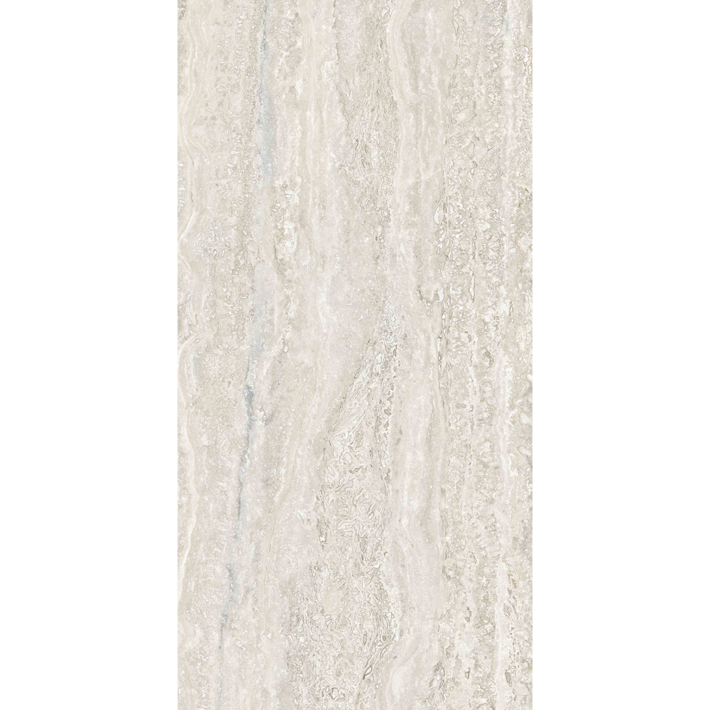 Gresie interior/exterior Travertin, gri deschis, portelanata, 60 x 120 cm, 1.44 mp/cutie, PEI 4