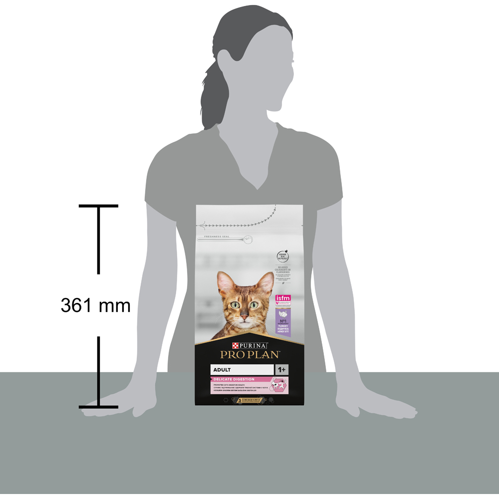 Hrana uscata pentru pisici PURINA PRO PLAN Delicate Digestion, Adult, Curcan, 1.5 kg