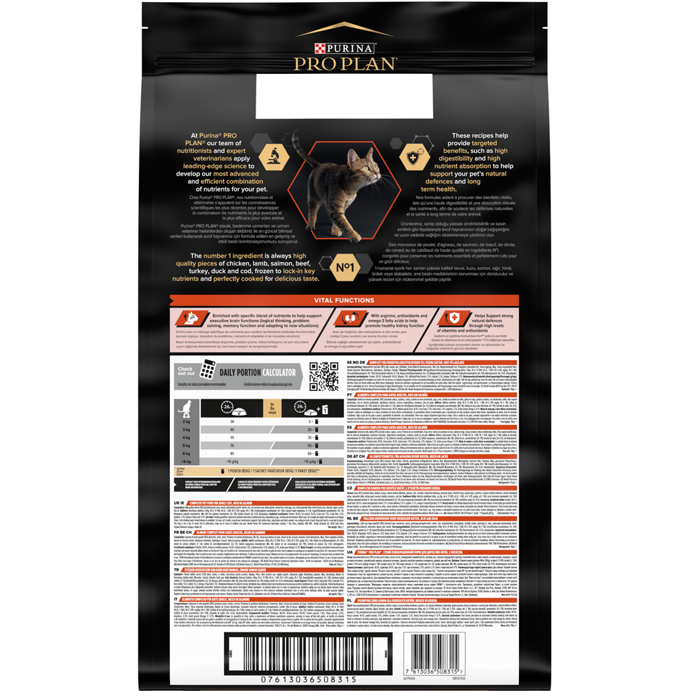 Hrana uscata pentru pisici PURINA PRO PLAN Vital Functions, Adult, Somon, 10 kg