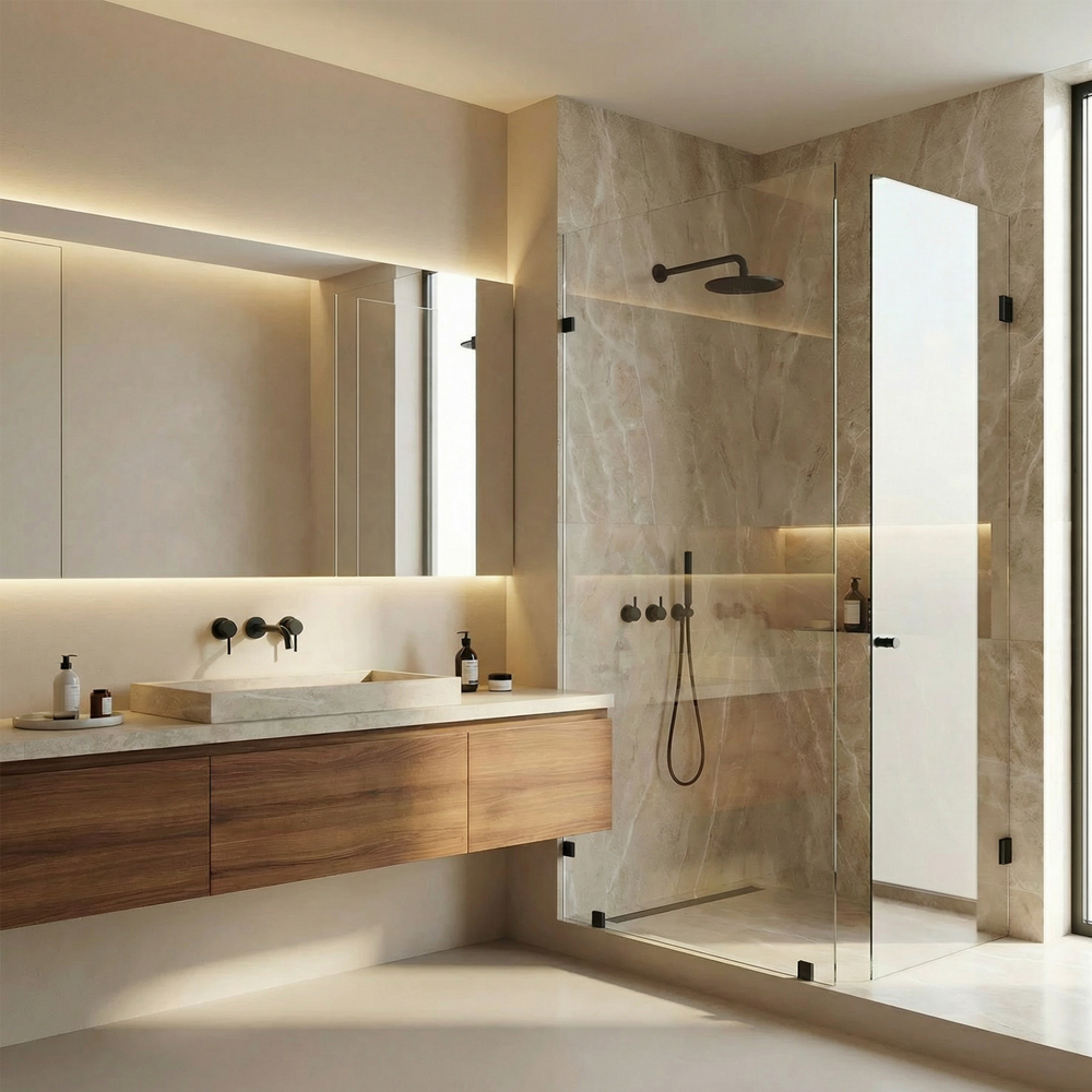 Panou decorativ Travertino, WPC, 120 x 278 cm, maro