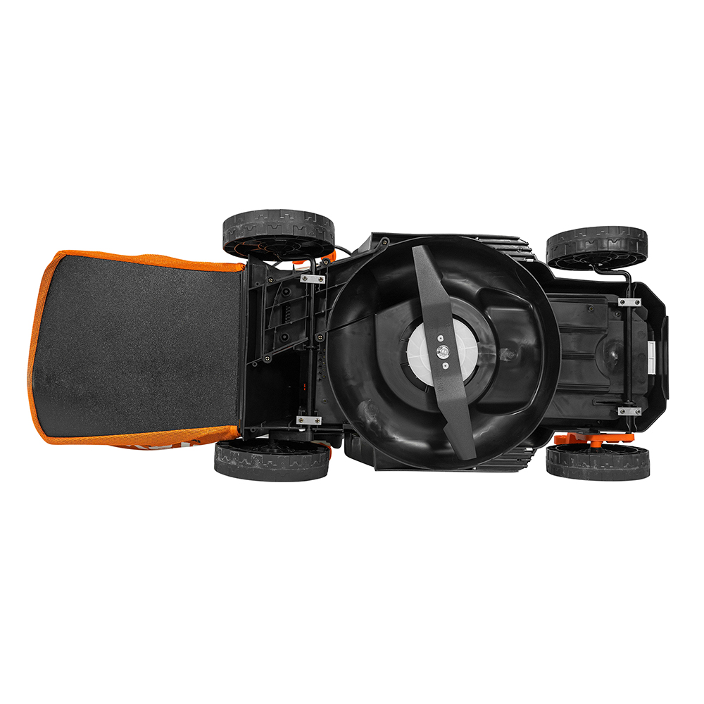 Masina de tuns iarba pe acumulator RURIS Bravo 133XE, Electrica, 4Ah, 20V, latime taiere 33 cm, cos 30L, portocaliu