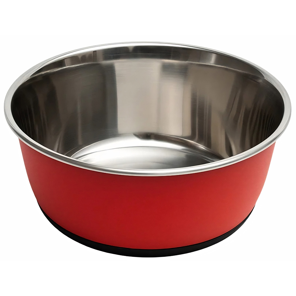 Castron animale AGRO BIO, inox, 1.9 l, rosu