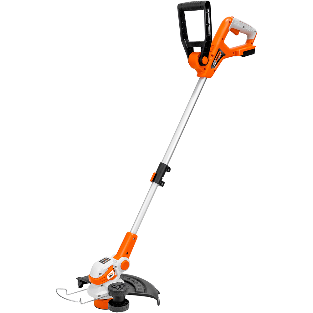 Trimmer electric gazon Ruris Bravo 14XE, Li-Ion 20V, 4Ah, diametru taiere 30cm