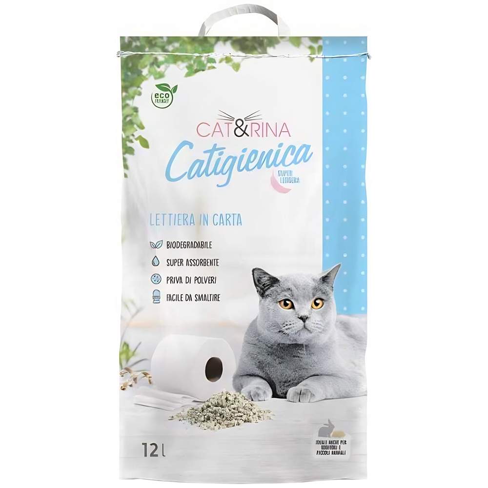 Asternut igienic RECORD Cat & Rina, celuloza, 12 l