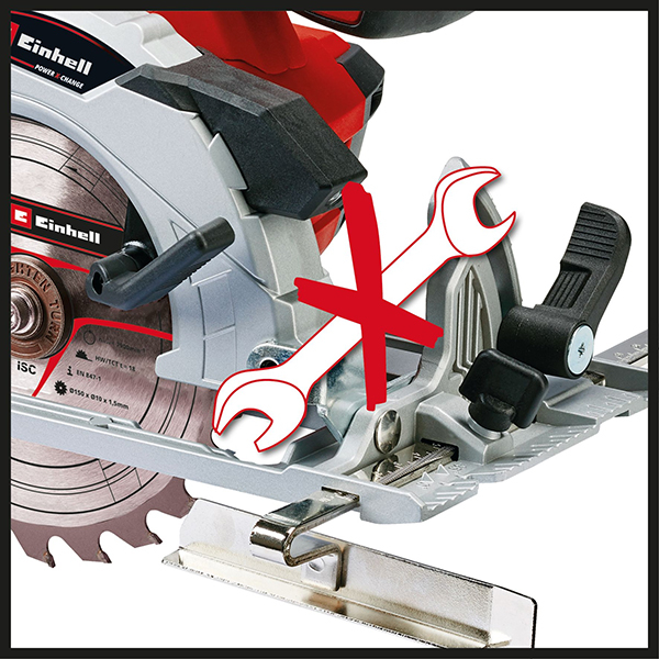 Fierastrau circular EINHELL TE-CS 18/150 Li - Solo, 18V, 4200mm, fara acumulator, rosu