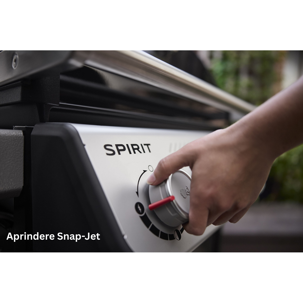 Gratar gaz WEBER Spirit E415, 63 x 64.5 cm, 4 arzatoare, negru