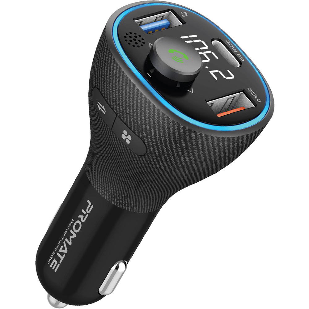Modulator FM PROMATE PowerTune-38W, Bluetooth, USB, negru