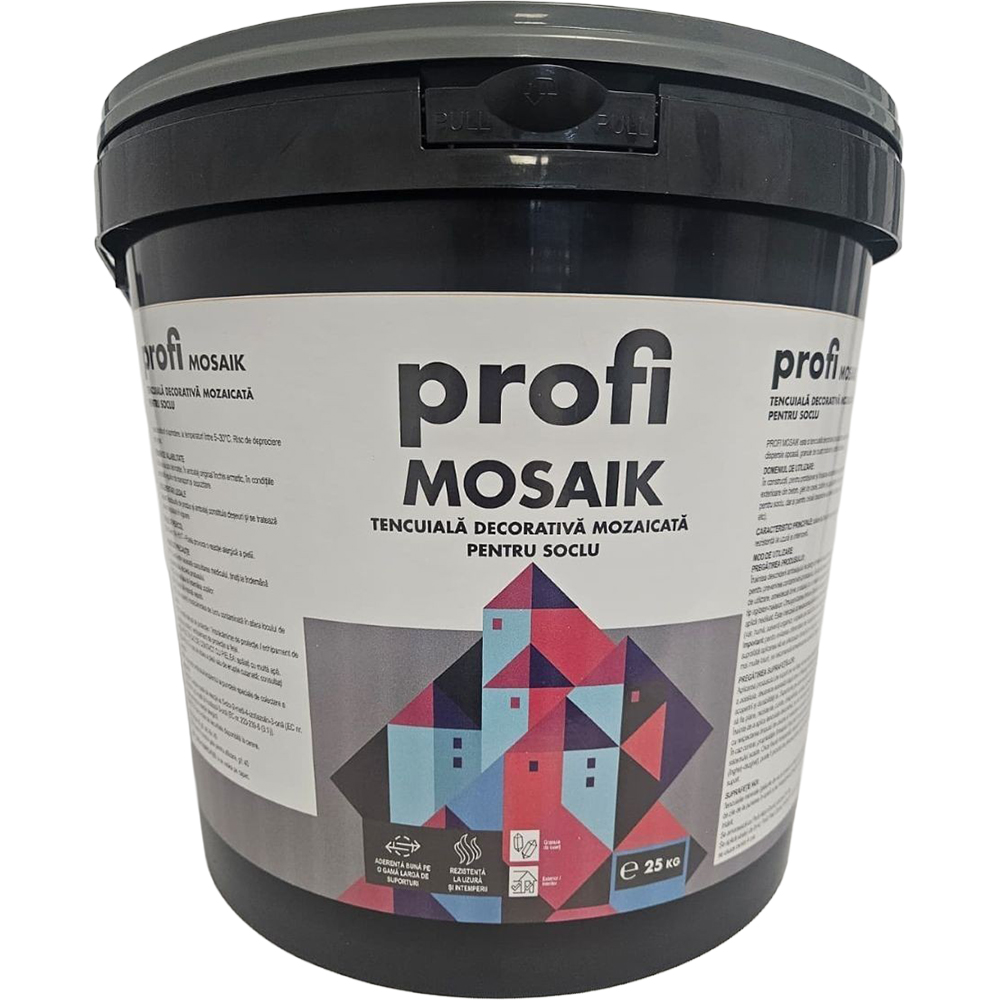 Tencuiala decorativa PROFI Mosaik, gri perlat, 25Kg