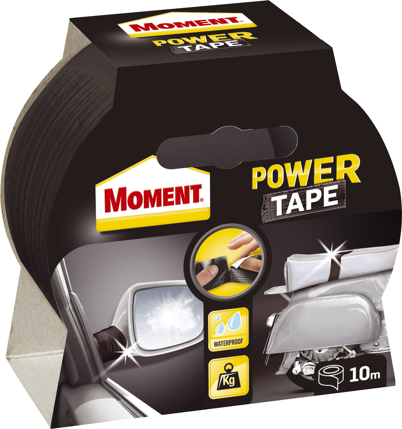 Banda auto-adeziva Moment Power Tape, 1 mm x 50 m, negru