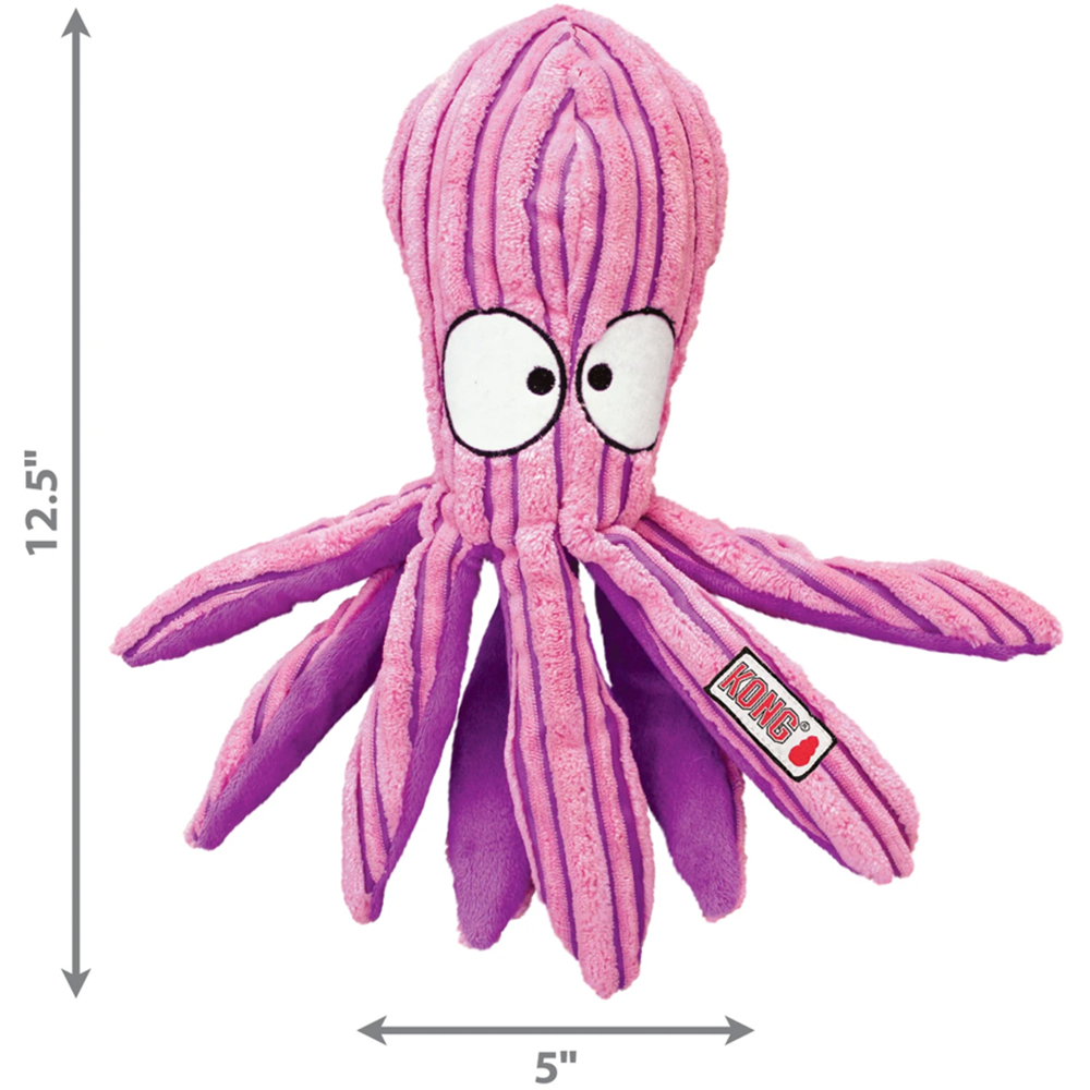 Jucarie interactiva pentru caini KONG Octopus S, poliester, multicolor