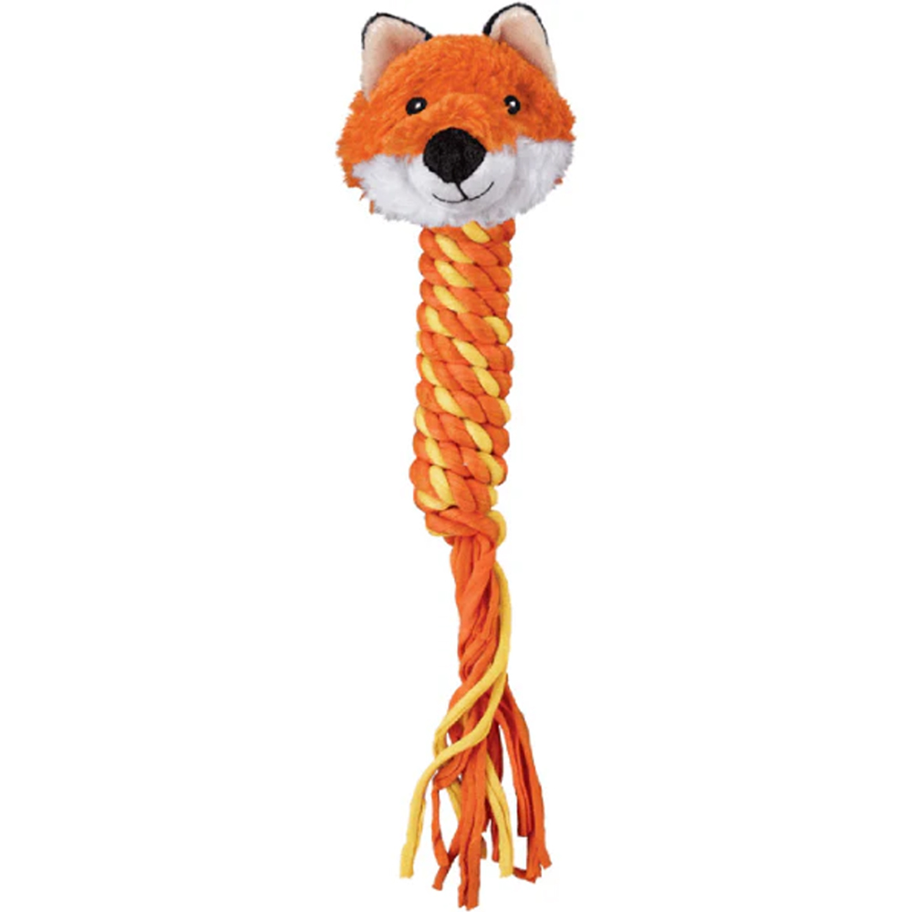Jucarie interactiva pentru caini KONG Fox M, poliester, multicolor