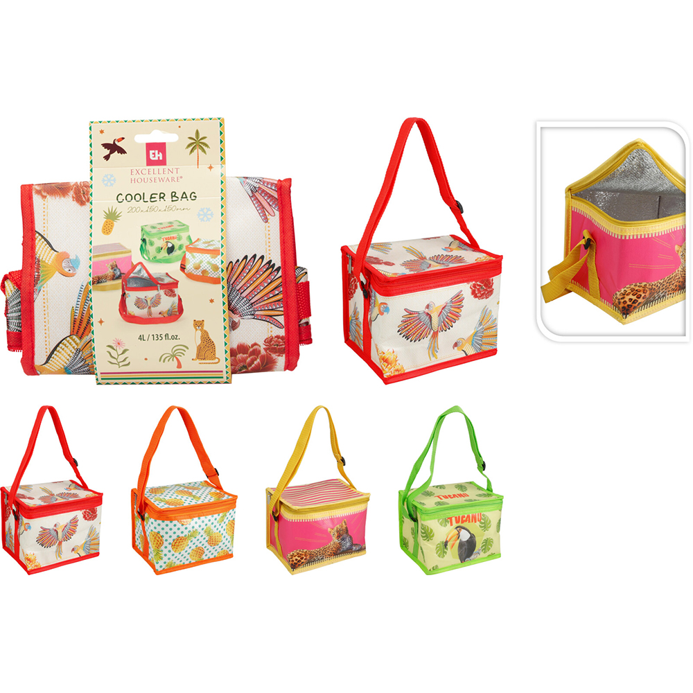 Geanta frigorifica, poliester, 4 l, 20 x 15 x 15 cm, multicolor