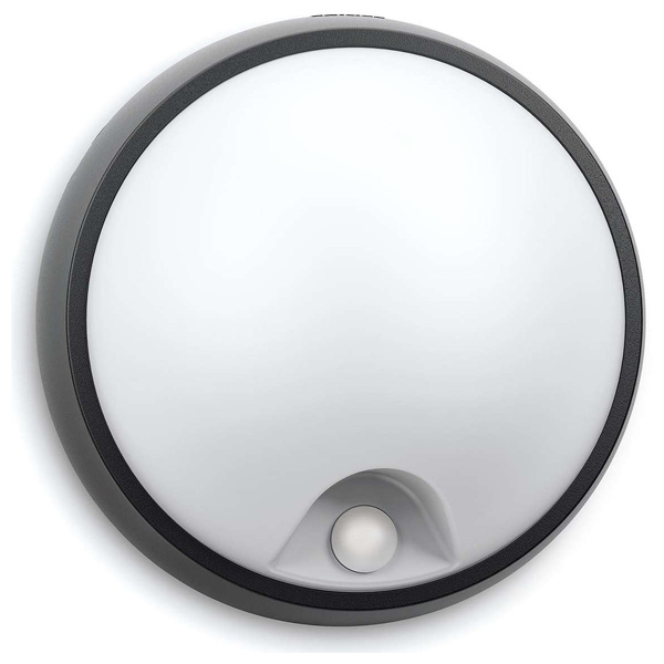 Aplica exterior PHILIPS myGarden 8718696125953, 3.5W, 320lm, senzor de miscare, alb-negru
