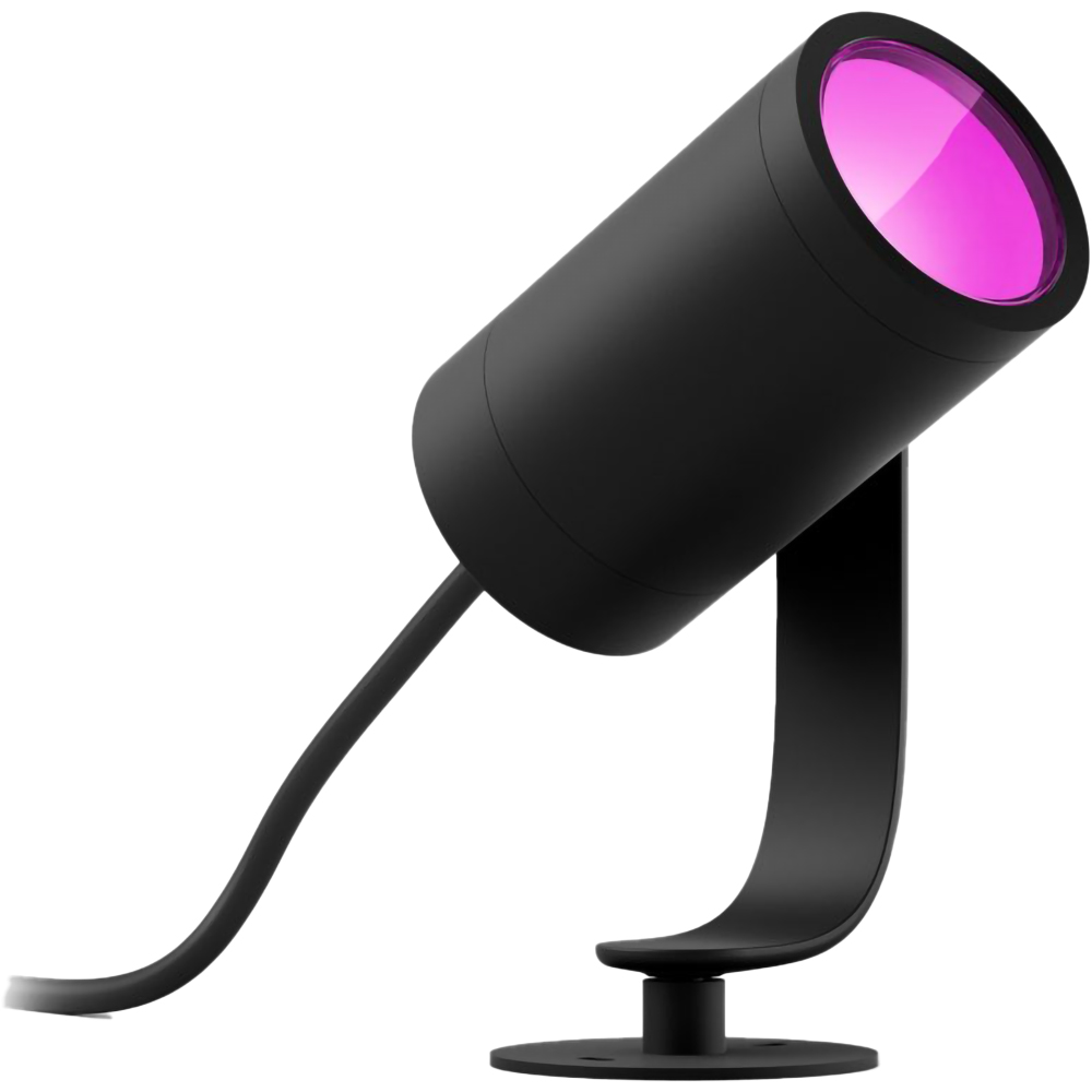 Spot LED RGB PHILIPS HUE Lily, 8W, 590lm, IP65, negru
