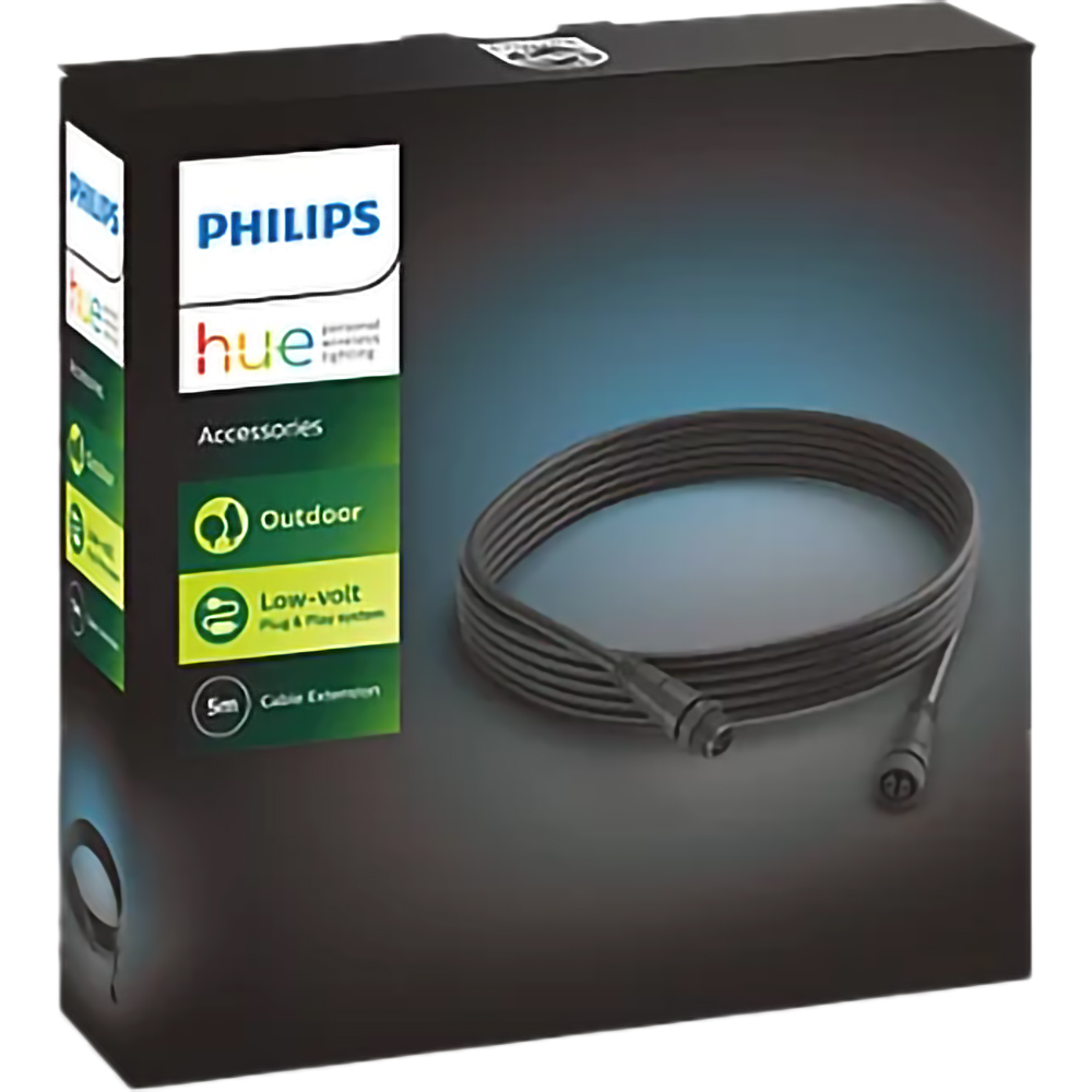Cablu exterior PHILIPS Hue, IP67, negru, 5 m