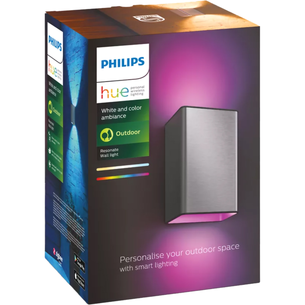 Aplica LED PHILIPS HUE Resonate, 15.8W, 1180lm, IP44, negru