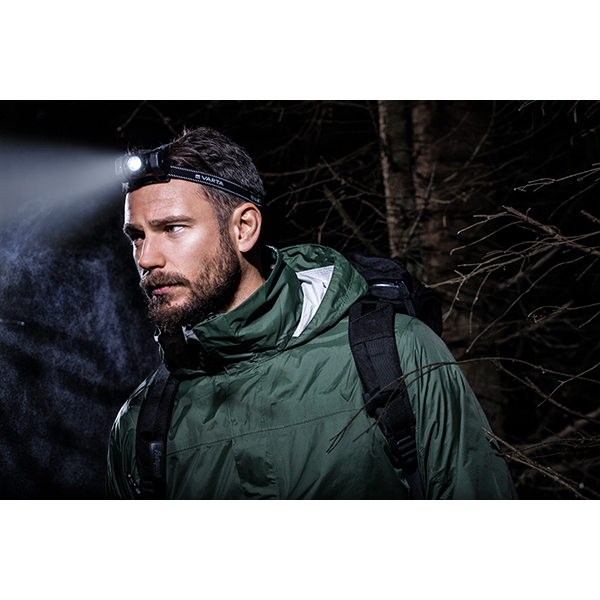 Lanterna LED frontala VARTA Indestructible H20 Pro, 350 lumeni, 3xAAA, negru