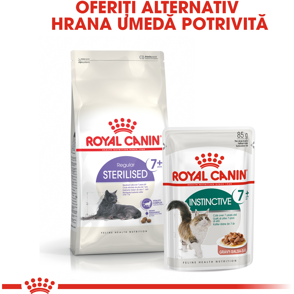 Hrana uscata pentru pisici ROYAL CANIN FHN Sterilised 7+, Senior, Pasare, 1.5 kg