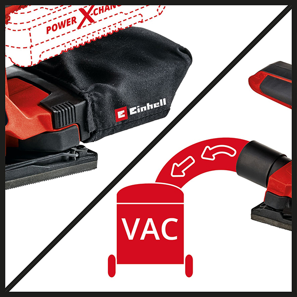 Slefuitor cu vibratii EINHELL TC-OS 18/187 Li Solo, 18V, foaie 237 x 94 mm, fara acumulator