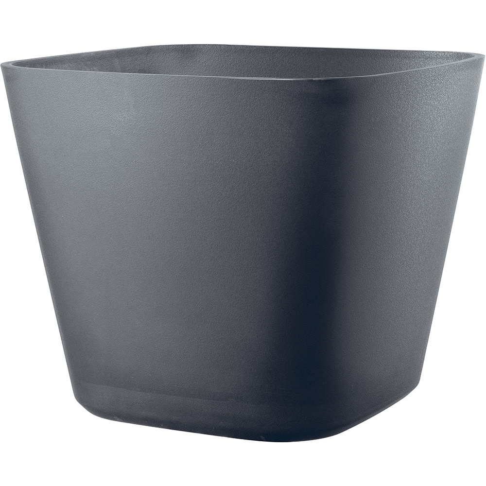 Ghiveci plante DEROMA Quadro, 27.8 x 27.8 x 23.7 cm, plastic, gri inchis