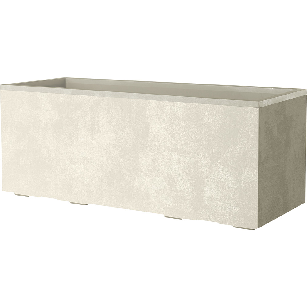 Jardiniera DEROMA Millenium, 59 x 25 x 25 cm, plastic, alb pearl